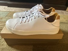 Olukai Lae'ahi li 'ili Leather Sneakers Bright White MENS Size 11 BRAND NEW $140