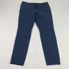 Lululemon Sojourn Pants Mens 36x32 Navy Blue Stretch Drawstring Warpstreme