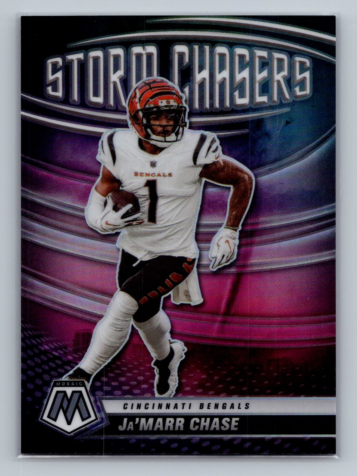 Ja'Marr Chase 2022 Panini Mosaic #SC-10 Storm Chasers Bengals Case Hit