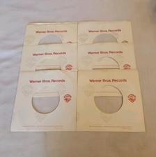 45 RPM 7" RECORD SLEEVES CO. SLEEVE 6 PACK SEE PHOTOS Warner Brothers SLV349