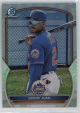 2023 Bowman Chrome Prospects Lunar Glow Refractor Simon Juan #BCP-38 uk2