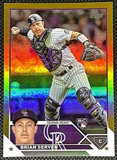 Brian Serven 2023 Topps Gold Foil #41 Rookie RC - Colorado Rockies