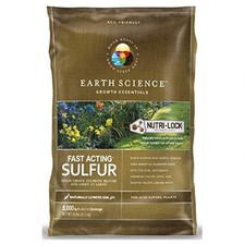 Earth Science Fast Acting Sulphur for Acid Loving Plants, 25lbs-Covers 5,000sqft 2.33 per gallon