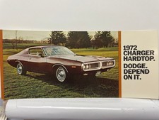 1972 Dodge Charger Hardtop Promotional Postcard Guyett Dodge Turlock Ca
