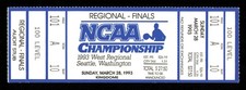1993 NCAA Basketball Tournament West Regional Finals Full Ticket Michigan 222615