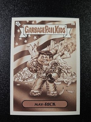 SP Sepia Parallel Tom Cruise Top Gun Maverick Spoof Mav-Rick Garbage Pail Kids
