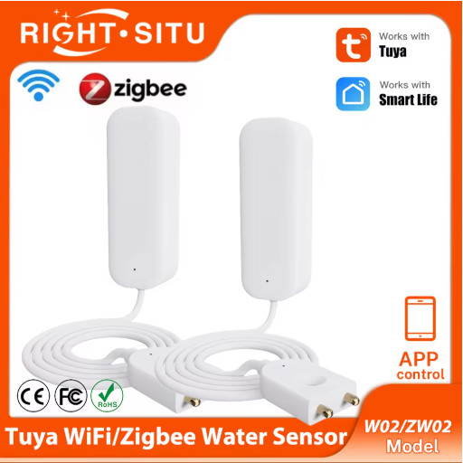 Zigbee 3.0 Smart Water Leak Sensor Flood Detector App Remote Home Security Alarm