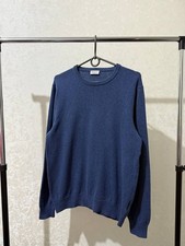 Brunello Cucinelli Blue Crewneck Sweater 100% Cotton Made in Italy Size 50