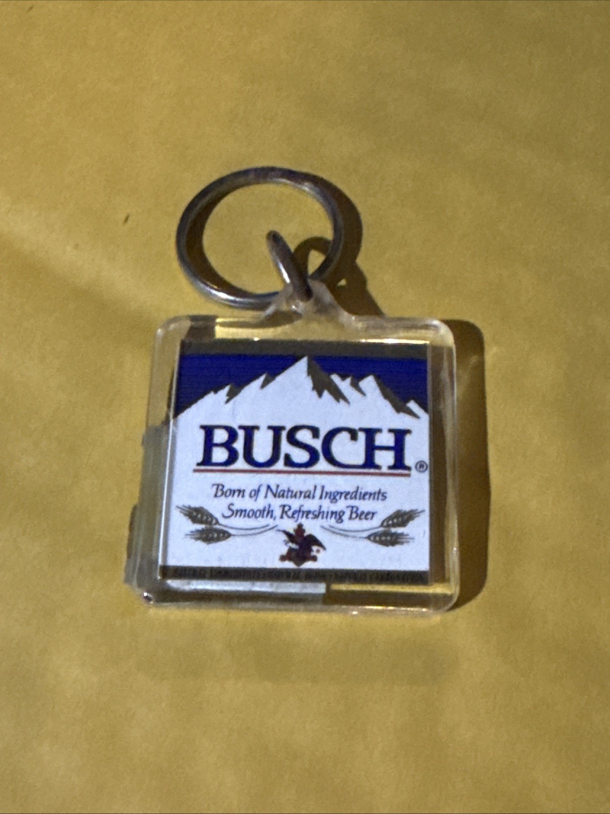 Vintage Busch Beer Keyring Keychain