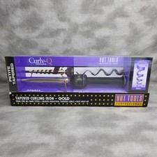 Hot Tools Curly-Q Small Tapered Curling Iron Gold Model HTG1850 NEW
