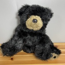 The Bearington Collection Black Bear 16" Floppy Plush Toy Mountain Cabin Decor