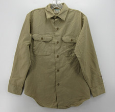 VINTAGE Big Mac Shirt Men Small Brown JC Penney 60s Work Field Penn Prest 