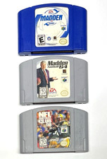 Lot of 3 Nintendo - Madden 64, Madden 2001 & Quarterback Club 98 N64 All Tested.