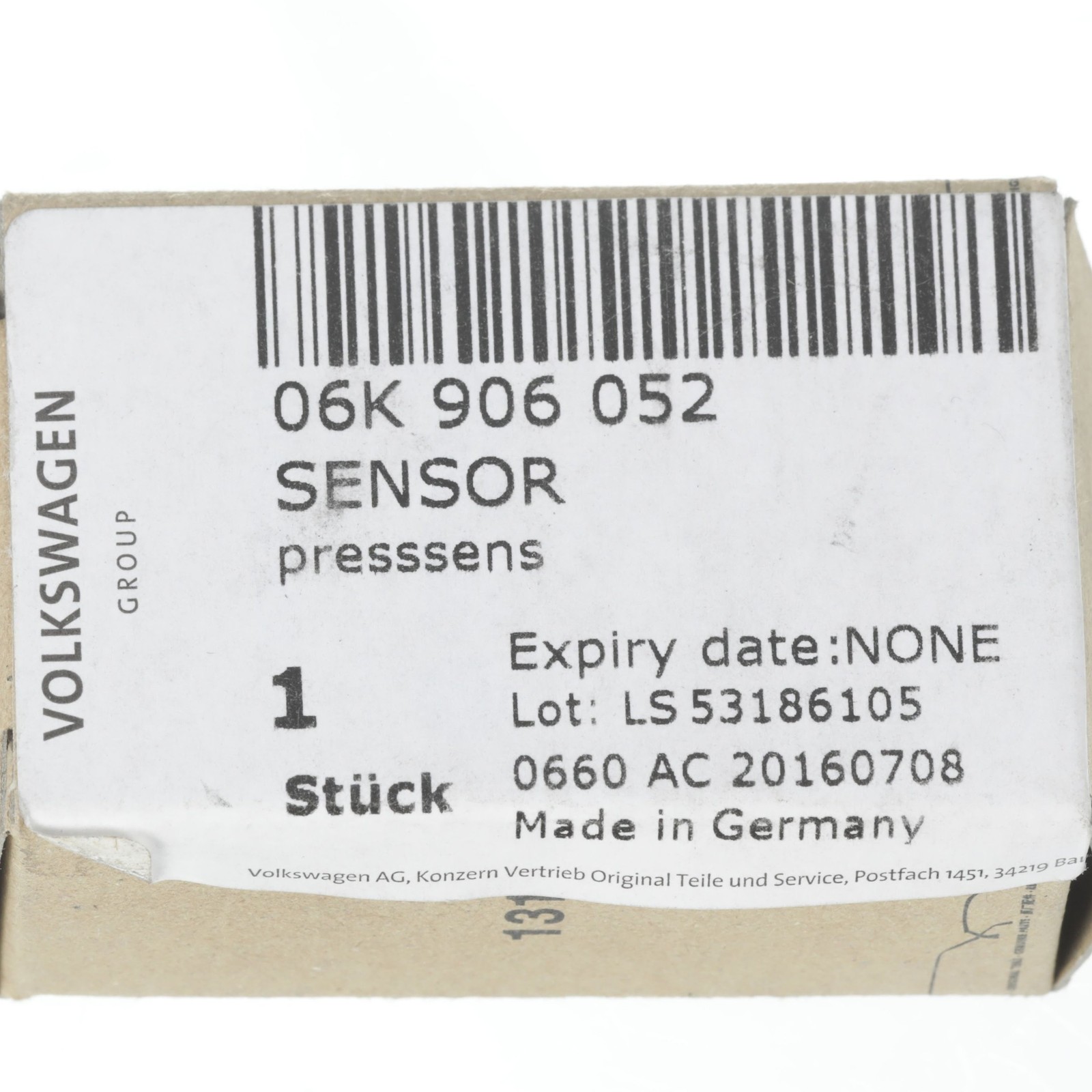 Lamborghini Aventador Pressure sensor P/N 06K906052