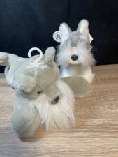 VTG Schnauzer Puppy Dog Schnaps And Friend Plush Stuffed Animals Toy Russ Berrie