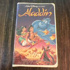 Walt Disney Home Video Aladdin VHS Clamshell NTSC G 1992 Robin Williams