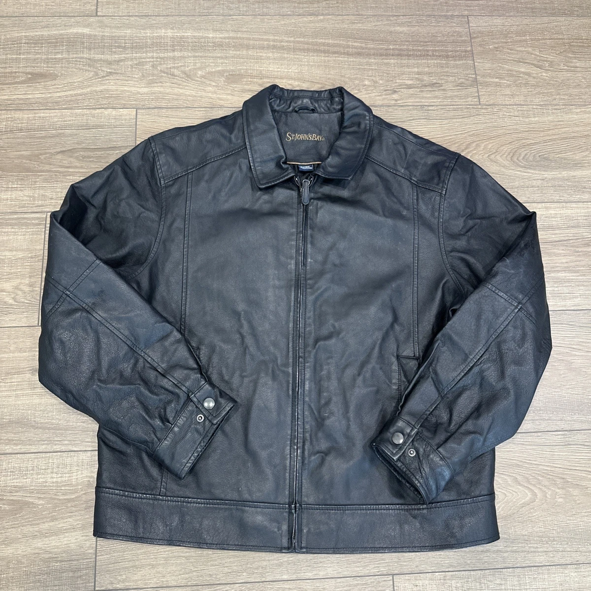 St. John's Bay Leather Outer Shell Black Coats, Jackets & Vests