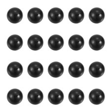 20 Pcs Quartz Pearl Balls, 12mm Round Glass Crystal Loose Beads, Black