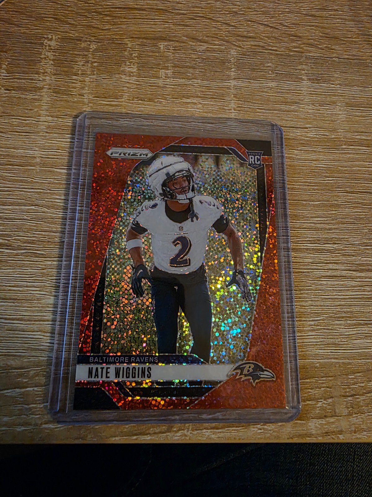 2024 Panini Prizm - Rookies Nate Wiggins #380 Red Sparkle Prizm (RC)