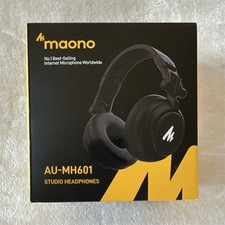 Maono AU-MH601 Studio Headphones Black Foldable DJ 3.5mm/6.35mm Jacks