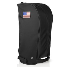 Golf Bag Rain Cover Hood Waterproof 1680D Nylon Dustproof Black with US Flag