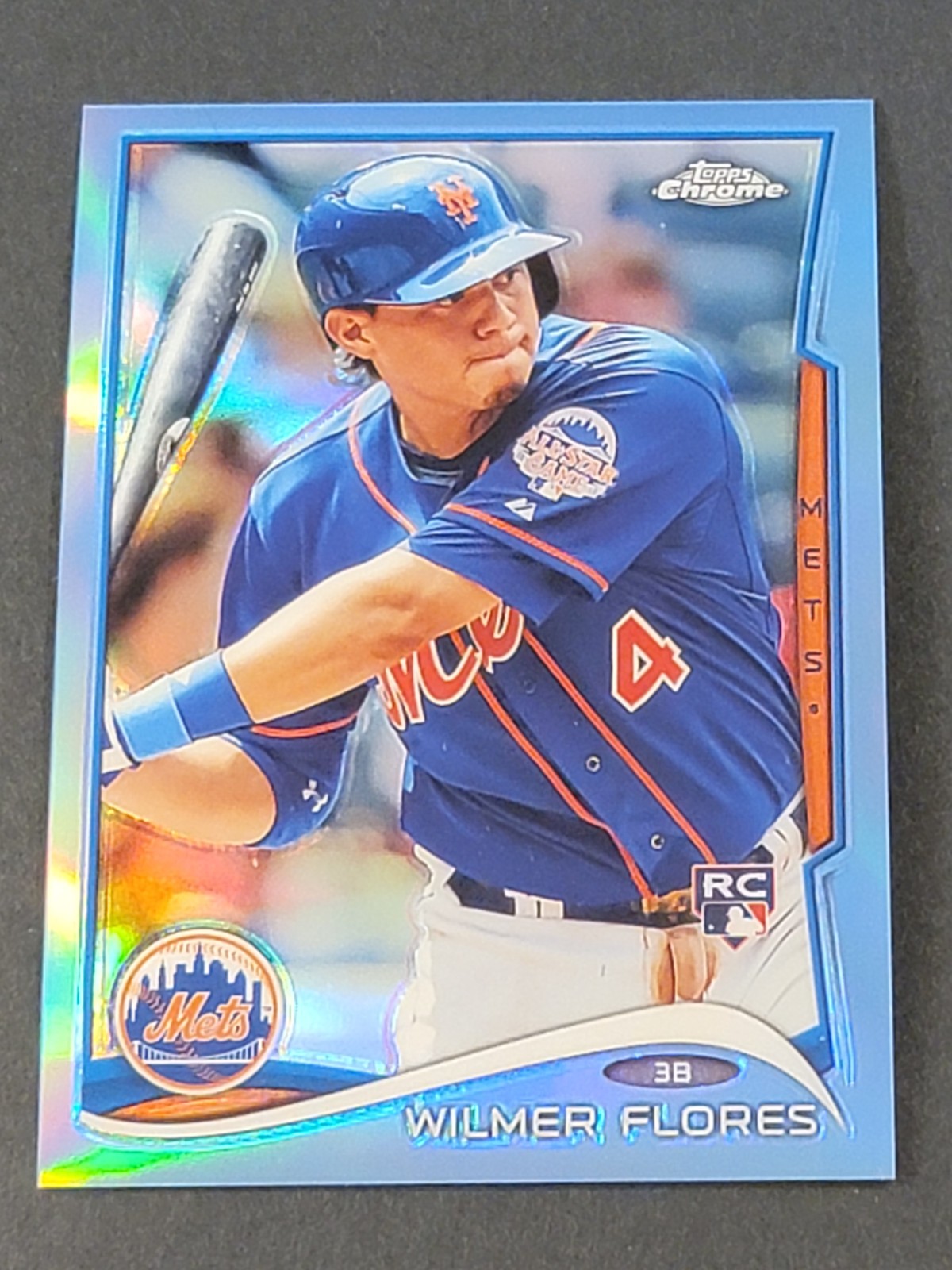 2014 Topps Chrome WILMER FLORES Rookie RC Blue Refractor /199 #67 SF Giants