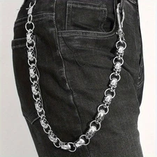 New skull trouser chain high-end hip-hop trend punk style belt jeans chain