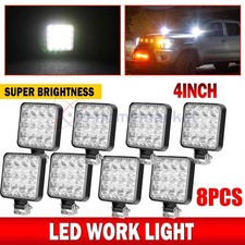 8pcs 4 Inch Led Work Light Pods Spot Off Road Atv Truck Reverse Fog Lights