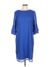Nine West Women Blue Casual Dress 12
