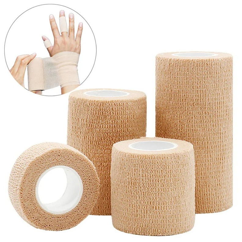 10 Rolls Self Adhesive Medical Bandage Elastic Sports Wrap First Aid Tape