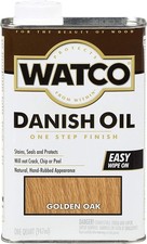 Watco 65141 Danish Oil Wood Finish Quart Golden Oak, One Step Finish