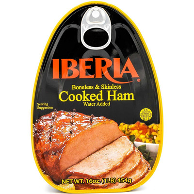 Iberia Boneless Skinless Cooked Ham 1 Pound Fully Cooked Ready to Eat