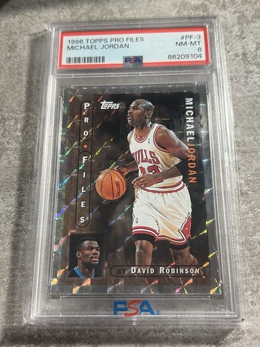 1996 Topps Pro Files Michael Jordan #PF-3 PSA 8 Bulls