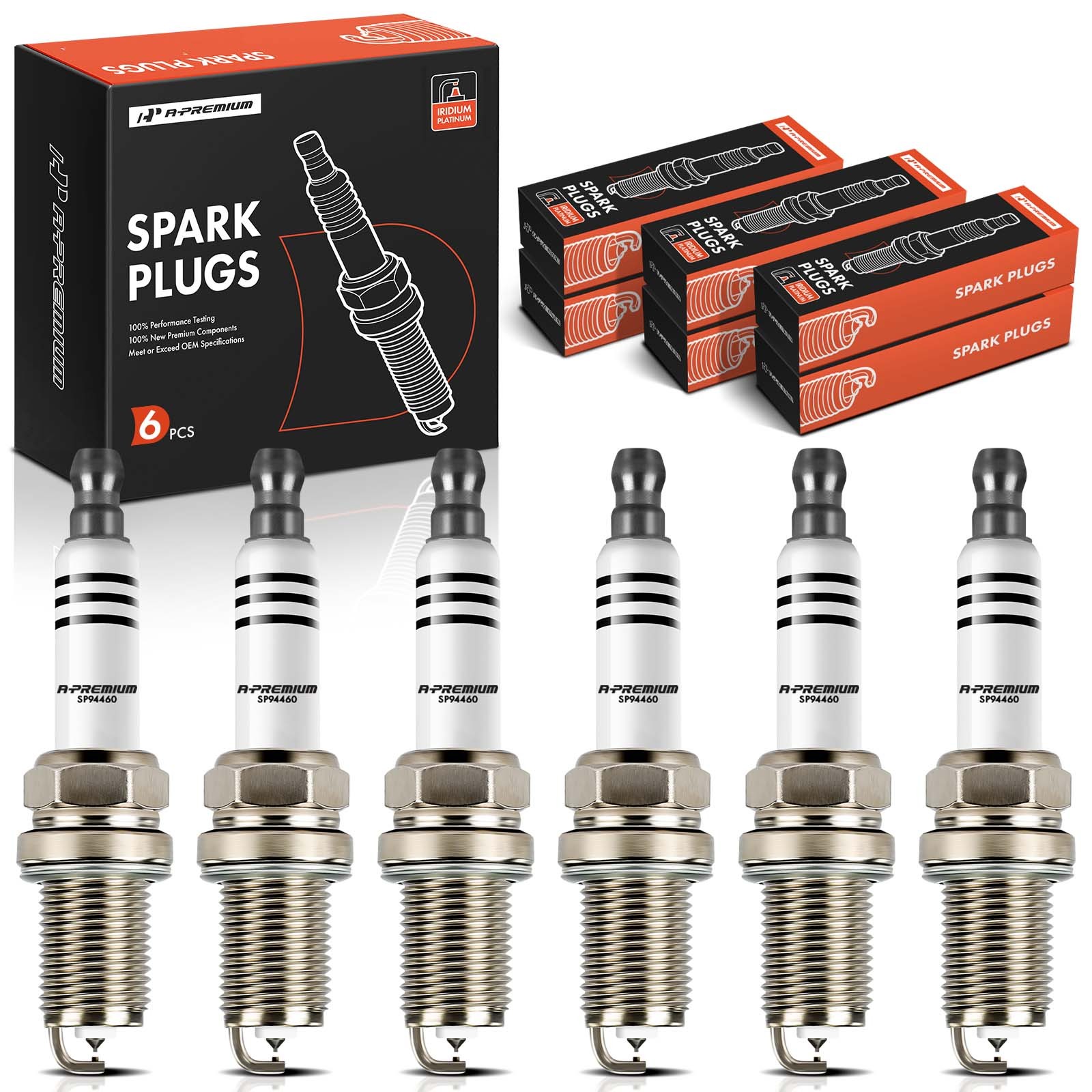 A-Premium 6x Iridium  Platinum Spark Plugs for Audi Q5 13-17 Q7 A6 Quattro 3.0L