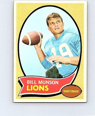 1970 TOPPS FOOTBALL #221 BILL MUNSON                  NRMT TL