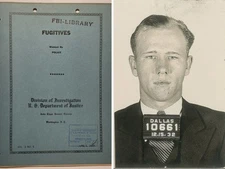 1934 Division of Investigation, Fugitive Booklet, Ray Hamilton Bonnie Clyde Gang