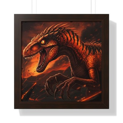 Volcano Raptor Framed Poster