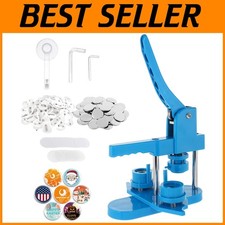 25mm Button Maker Machine Set with 200 Supplies, Blue