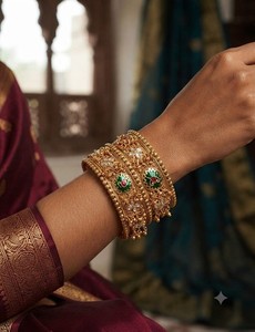 Authentic Radiant Heritage Kundan Bridal Bangles