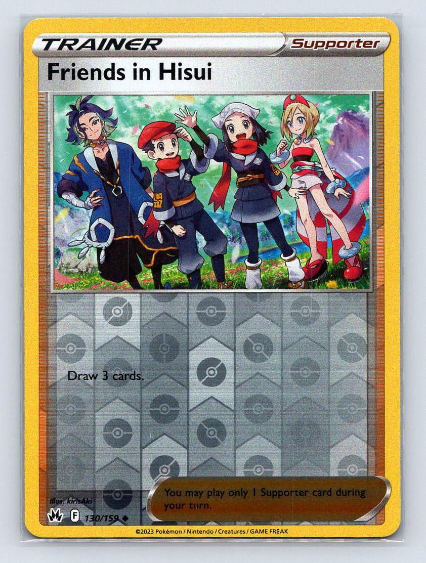 Friends in Hisui 130/159 Uncommon Crown Zenith Pokemon Reverse Holo LP