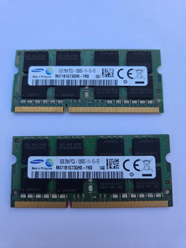 Samsung 16GB 2x8 GB DDR3L 1600 MHz PC3L-12800S SO-DIMM Laptop Memory 1.35V 8G US