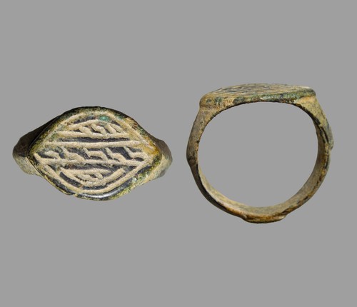 Abbasid Islamic Talismanic Signet Ring Size 8 900AD Certified Ancient Artifact