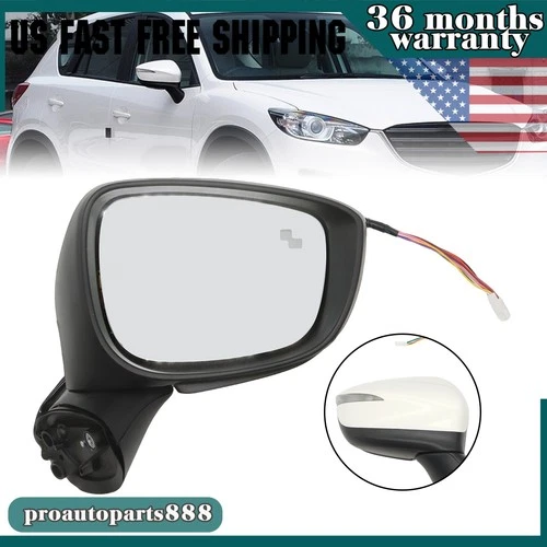 Right Side Mirror with Signal BSM Power Fold 9pin For 2015-2016 MAZDA CX-5