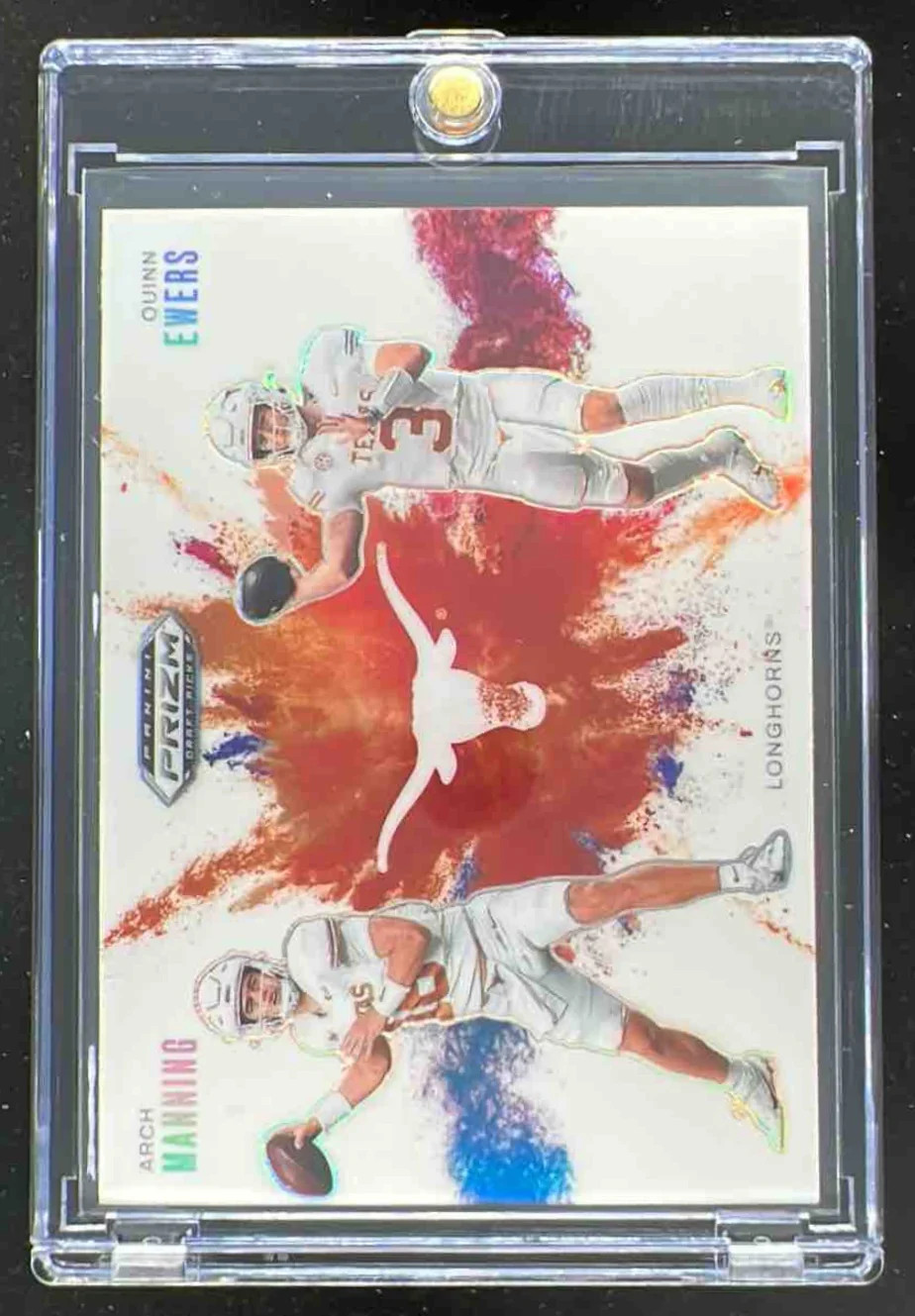 2024 Panini Prizm Collegiate Draft Dual Color Blast SSP Arch Manning Quinn Ewers