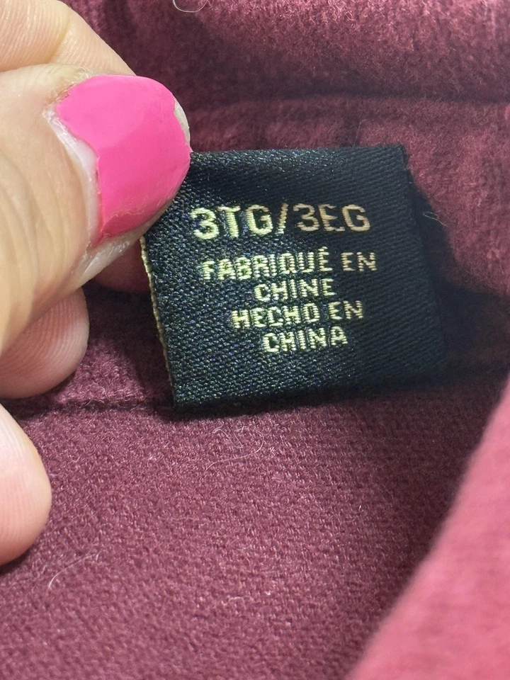 RedHead Shirt Mens 3XL Burgundy Heavyweight Brushed Cotton Chamois Double Pocket - Image 4 of 4