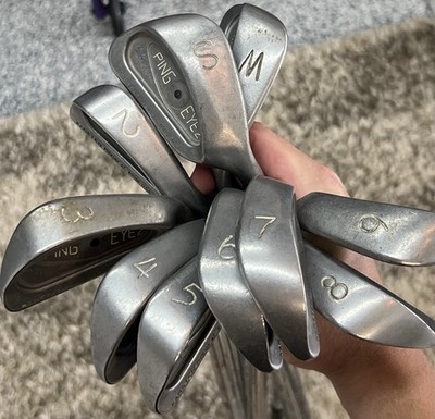 Ping Eye 2 Black Dot 2-SW Iron Set ZZ Lite Steel Shaft Stiff Flex RH Orig Grips