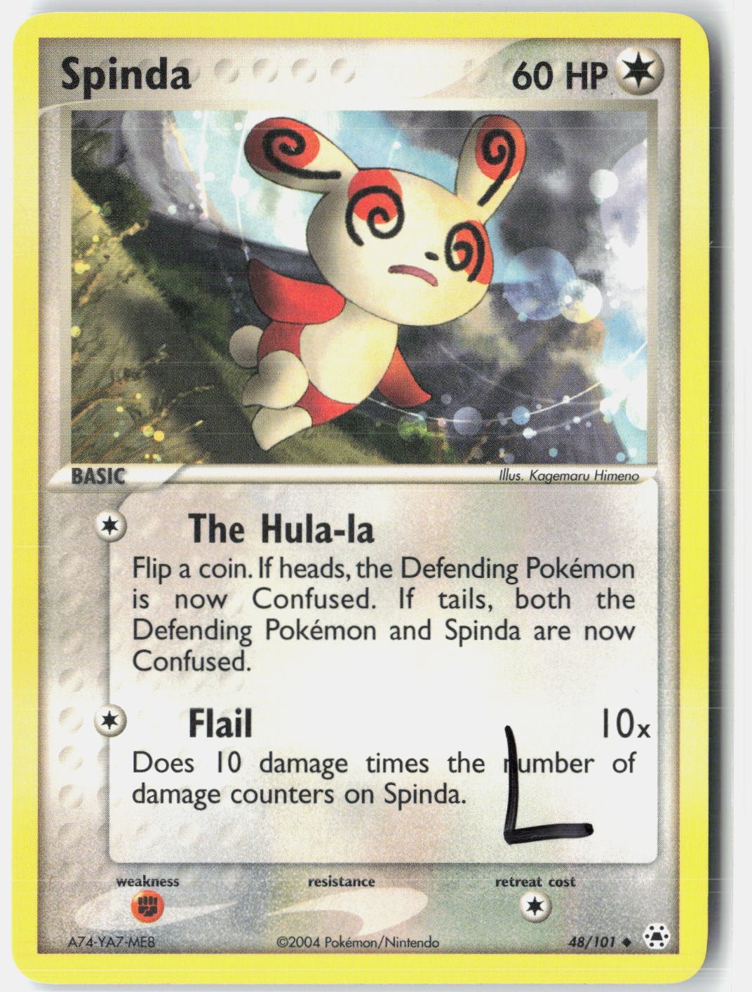 Spinda 48/101 Uncommon Hidden Legends Pokemon Lightly Played