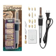 Wood Burning Tool, Wood Burning Kit with Pen, 14 Tool Tips 2 Hot Knife Tips