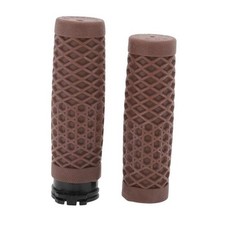 1" 25mm 1.1" 28mm Motorcycle Hand Grips Cover Kit Non Slip TPU Handlebar Brown