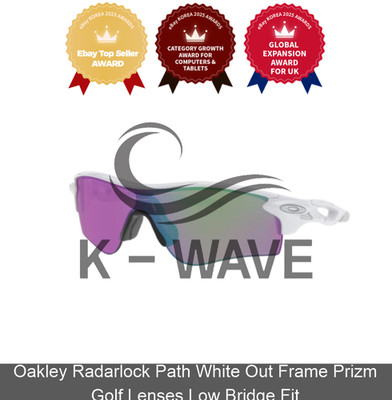 Oakley Radarlock Path White Out Frame Prizm Golf Lenses Low Bridge Fit